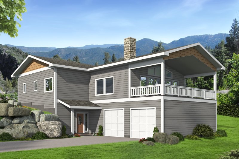 House Blueprint - Craftsman Exterior - Front Elevation Plan #117-898