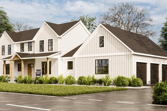 Exterior - Front Elevation 3 for Country House Plan #1089-17 - 4 bed, 2.5 bath