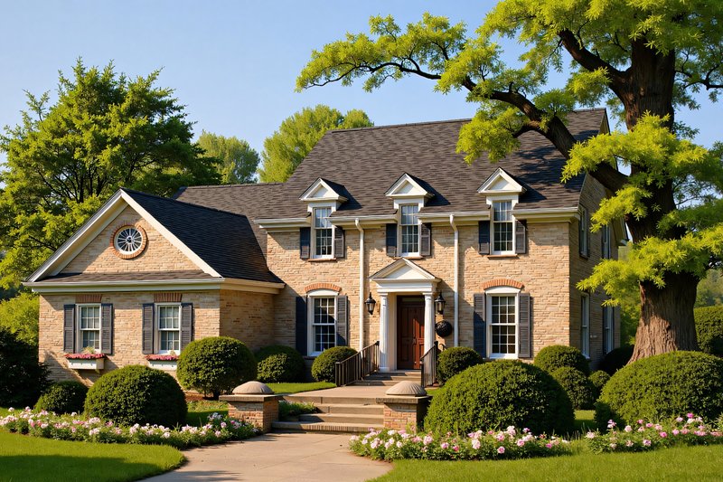 Home Plan - Colonial Exterior - Front Elevation Plan #137-135