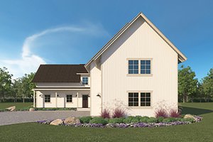 Exterior - Front Elevation 3 for Farmhouse House Plan #1068-2 - 4 bed, 2.5 bath