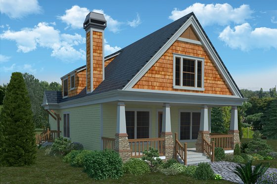House Plan Design - Exterior - Front Elevation for Bungalow House Plan #30-338 - 3 bed, 3.5 bath