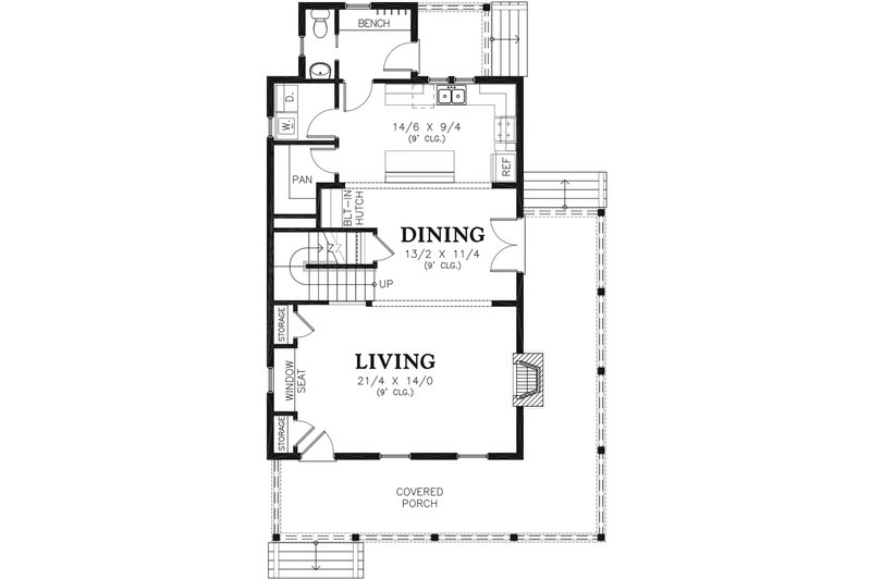 Architectural House Design - Floor Plan - Main Floor for Farmhouse House Plan #48-964 - 3 bed, 3.5 bath