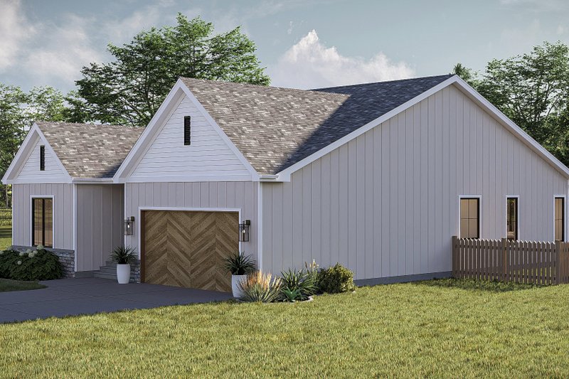 House Blueprint - Exterior - Other Elevation 1 for Farmhouse House Plan #455-632 - 3 bed, 2 bath
