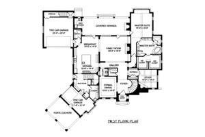 Floor Plan - Main Floor for European House Plan #413-125 - 5 bed, 4.5 bath