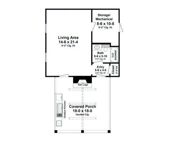 House Blueprint - Farmhouse Floor Plan - Main Floor Plan #21-633
