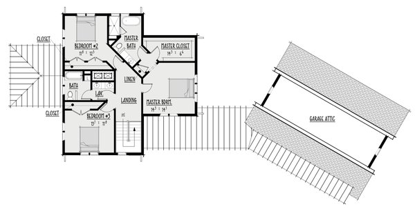 Farmhouse Floor Plan - Upper Floor Plan #1088-4