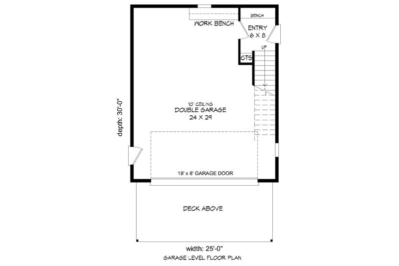 Architectural House Design - Floor Plan - Lower Floor for Contemporary House Plan #932-95 - 1 bed, 1 bath