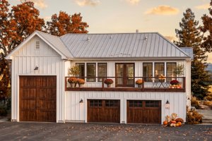 Exterior - Front Elevation for Barndominium House Plan #455-266 - 2 bed, 1.5 bath