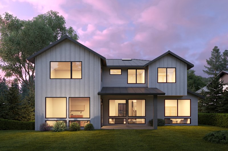 Architectural House Design - Exterior - Rear Elevation for Contemporary House Plan #1066-175 - 5 bed, 4.5 bath