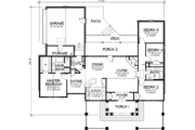 Mediterranean Style House Plan - 4 Beds 2 Baths 2074 Sq/Ft Plan #320-418 