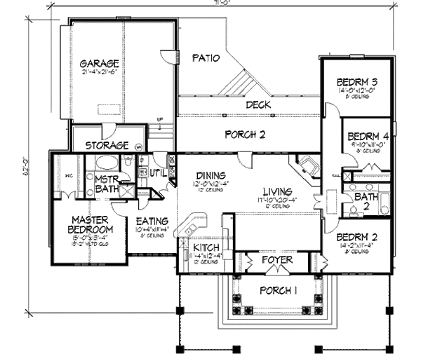 House Plan Design - Mediterranean Floor Plan - Main Floor Plan #320-418