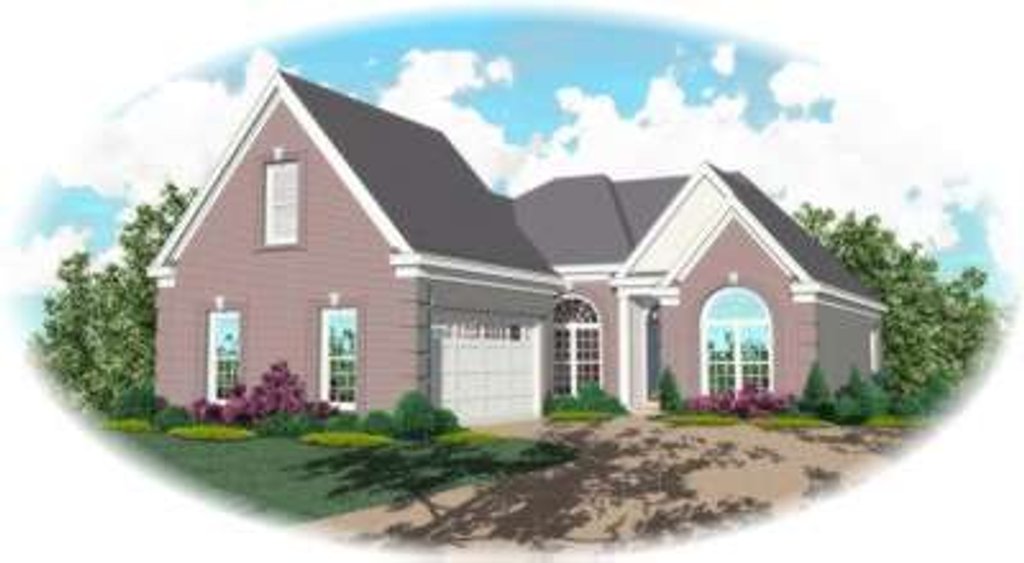 Exterior - Front Elevation 2 for European House Plan #81-816 - 2 bed, 2 bath