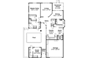 Mediterranean Style House Plan - 4 Beds 3.5 Baths 2567 Sq/Ft Plan #124-230 