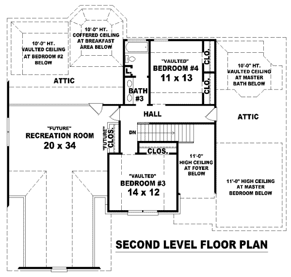 European Floor Plan - Upper Floor Plan #81-1081