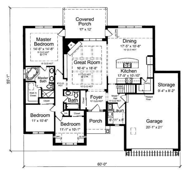 Craftsman Floor Plan - Main Floor Plan #46-511