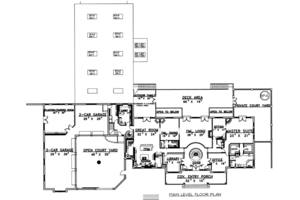 Floor Plan - Main Floor for European House Plan #117-168 - 15 bed, 13 bath