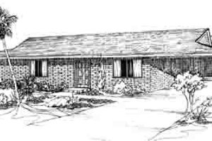 Ranch Exterior - Front Elevation Plan #1-116
