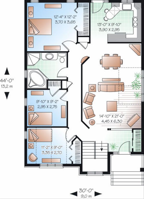 House Plan Design - Traditional Floor Plan - Main Floor Plan #23-796