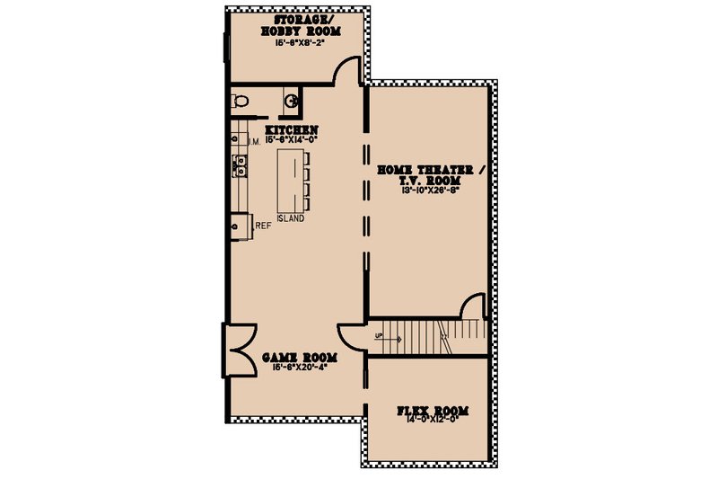 Architectural House Design - Floor Plan - Lower Floor for European House Plan #923-239 - 3 bed, 4.5 bath