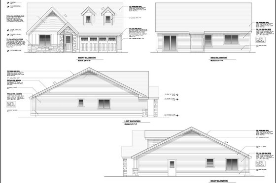 Exterior - Other Elevation for Craftsman House Plan #53-569 - 3 bed, 2 bath