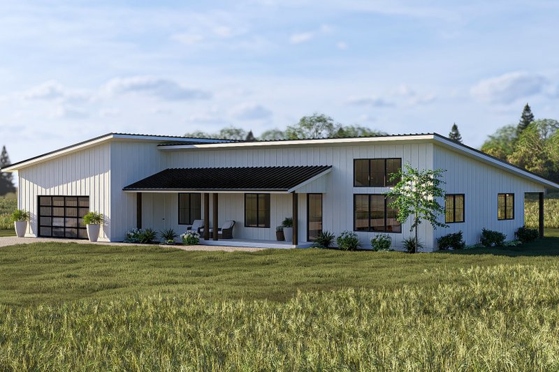 House Blueprint - Exterior - Other Elevation 1 for Barndominium House Plan #455-769 - 3 bed, 2.5 bath