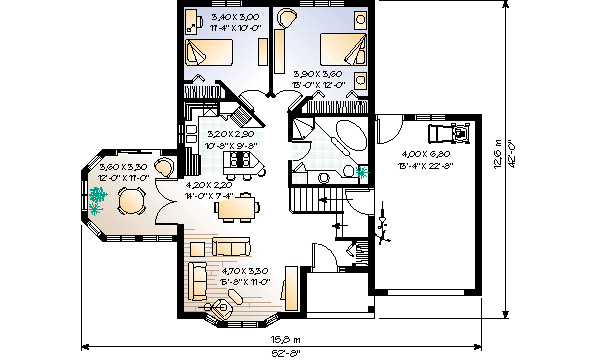 House Design - European Floor Plan - Main Floor Plan #23-1020