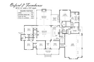 Floor Plan - Main Floor for Farmhouse House Plan #1074-113 - 4 bed, 3.5 bath