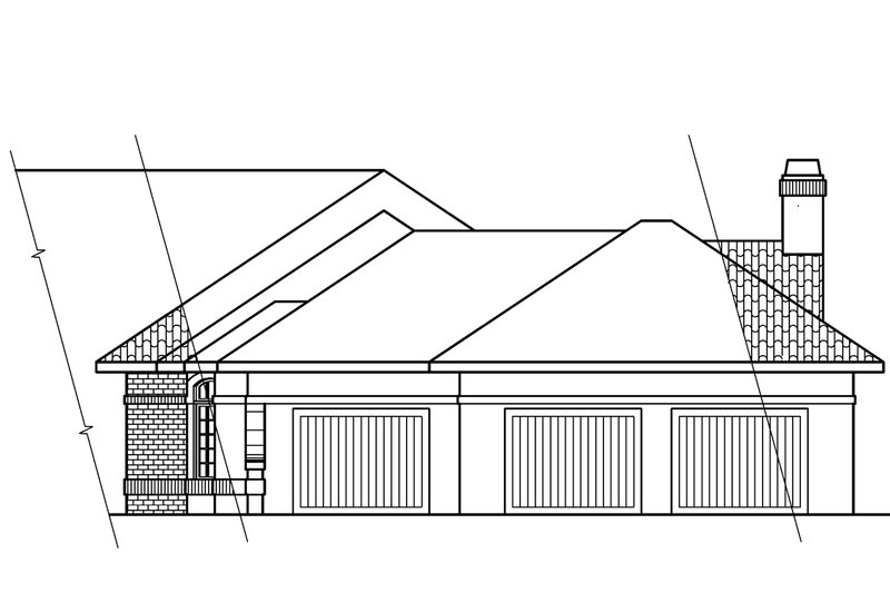 House Plan Design - Exterior - Other Elevation 1 for Ranch House Plan #124-238 - 3 bed, 3.5 bath