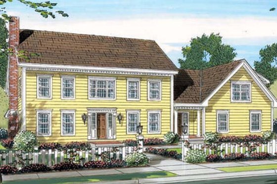 Exterior - Front Elevation for Country House Plan #312-625 - 3 bed, 2.5 bath