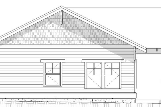 Exterior - Other Elevation 2 for Craftsman House Plan #895-150 - 2 bed, 1 bath