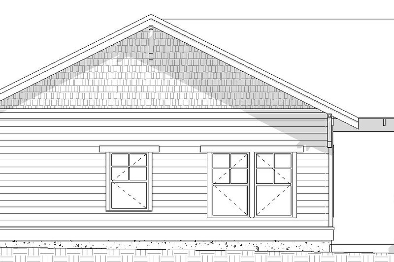 House Design - Exterior - Other Elevation 2 for Craftsman House Plan #895-150 - 2 bed, 1 bath