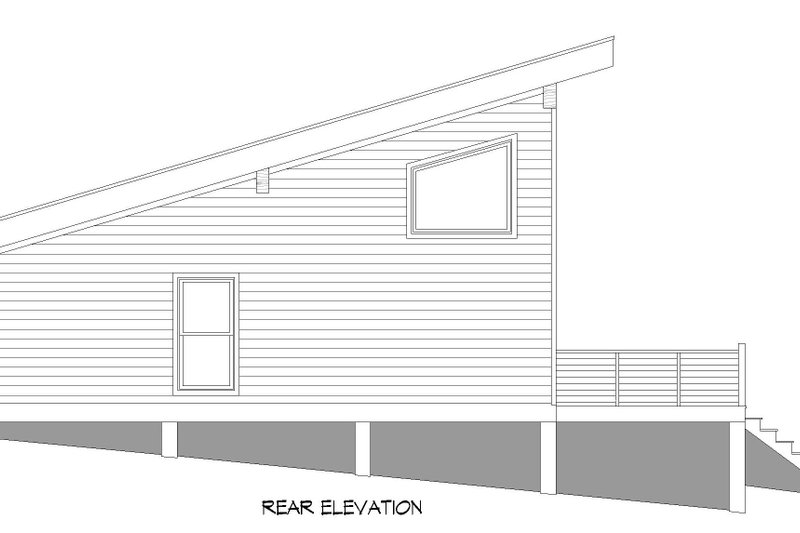 Dream House Plan - Exterior - Rear Elevation for Contemporary House Plan #932-516 - 2 bed, 1 bath