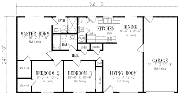 Adobe / Southwestern Floor Plan - Main Floor Plan #1-138