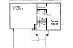 Floor Plan - Lower Floor for Traditional House Plan #320-138 - 3 bed, 2.5 bath