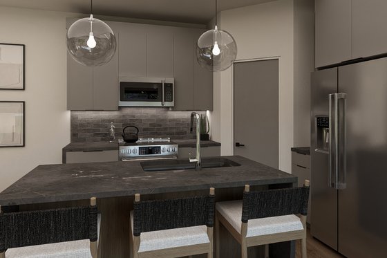 Interior - Kitchen 1 for Modern House Plan #455-689 - 3 bed, 2.5 bath