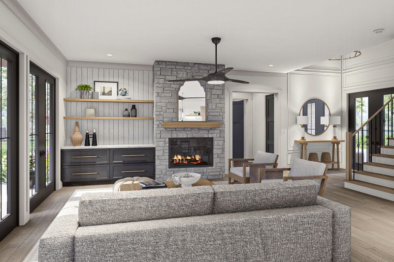 Dream House Plan - Interior - Family Room 1 for Traditional House Plan #455-557 - 5 bed, 3.5 bath