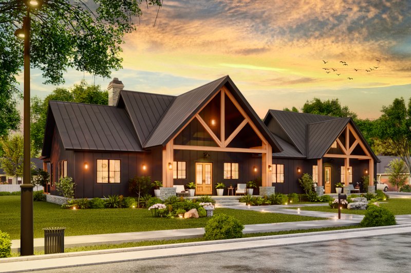 House Design - Exterior - Front Elevation 8 for Farmhouse House Plan #119-472 - 3 bed, 3.5 bath