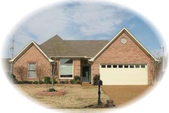 Exterior - Front Elevation for European House Plan #81-1476 - 3 bed, 2 bath