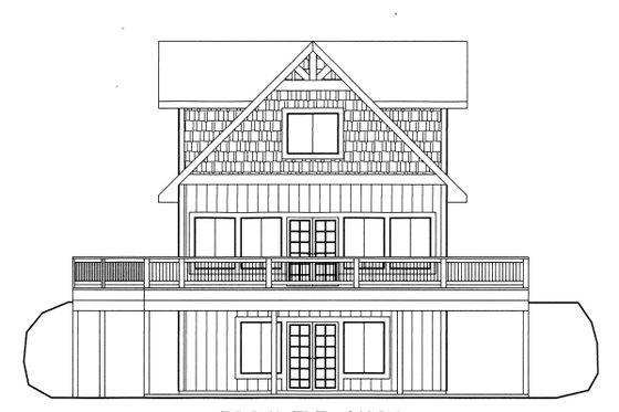 Exterior - Front Elevation 3 for Cabin House Plan #117-944 - 3 bed, 2.5 bath
