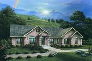 European Style House Plan - 3 Beds 2.5 Baths 2723 Sq/Ft Plan #57-175 