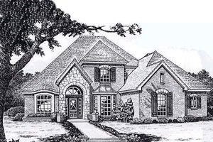 European Exterior - Front Elevation Plan #310-921