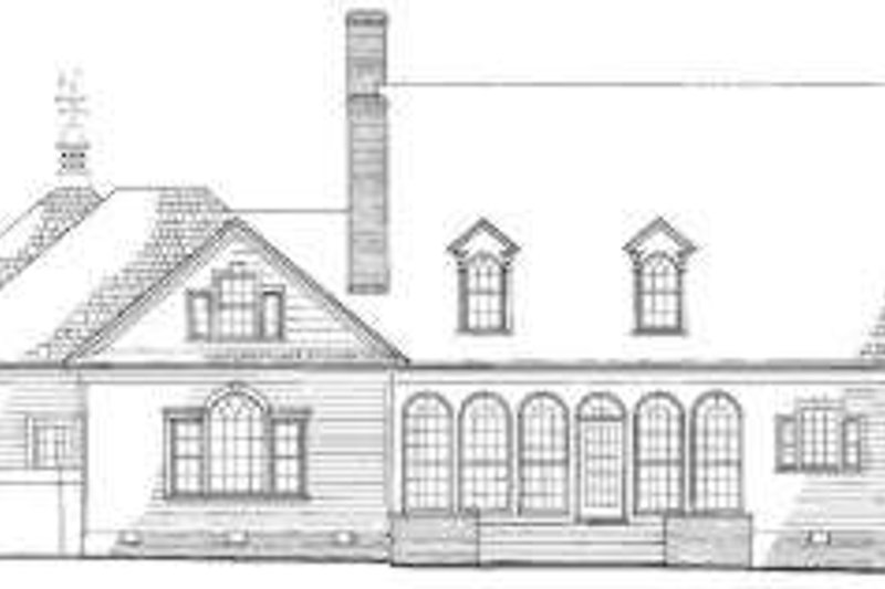 Home Plan - Exterior - Rear Elevation for Southern House Plan #137-240 - 4 bed, 4.5 bath