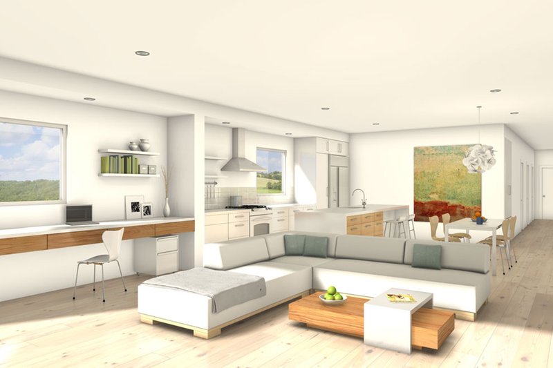 Architectural House Design - Interior - Family Room for Modern House Plan #497-28 - 2 bed, 2 bath