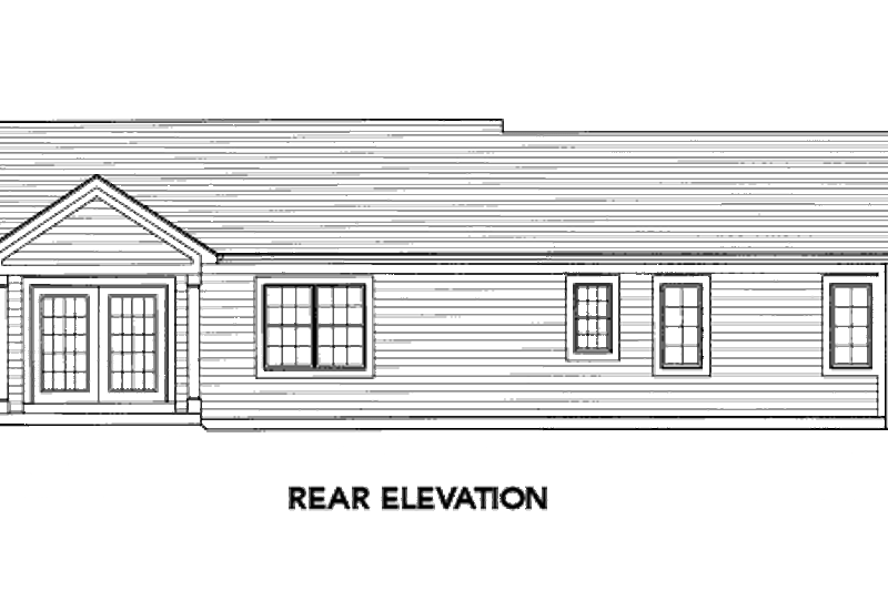 Home Plan - Exterior - Rear Elevation for Traditional House Plan #46-468 - 3 bed, 2 bath