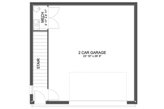 Floor Plan - Main Floor for Traditional House Plan #1060-380 - 2 bed, 1 bath