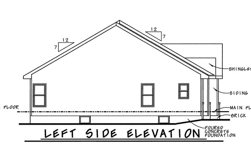 Home Plan - Exterior - Other Elevation for Country House Plan #20-2226 - 3 bed, 2 bath