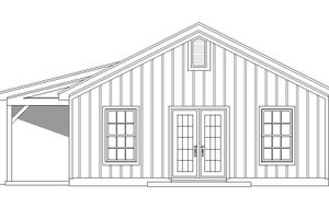 Exterior - Other Elevation 1 for Country House Plan #932-200 - 2 bed, 1 bath