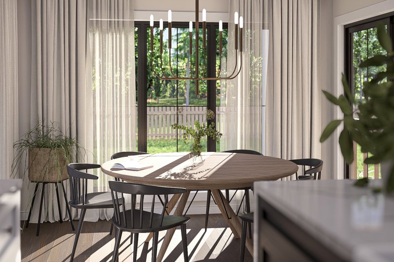 House Blueprint - Interior - Dining Room 1 for Farmhouse House Plan #455-632 - 3 bed, 2 bath