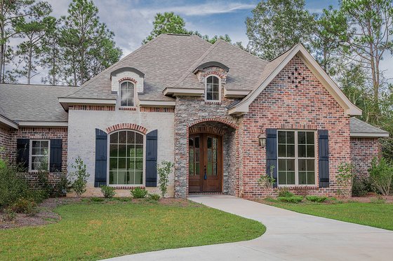 Exterior - Front Elevation 4 for European House Plan #430-130 - 4 bed, 3.5 bath