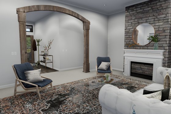 Interior - Family Room 1 for European House Plan #1060-75 - 3 bed, 3.5 bath